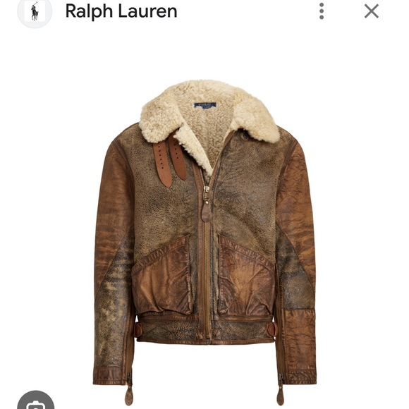 Ralph Lauren Polo Sheepskin jacket, and matching shearling sneakers. - Picture 2 of 9